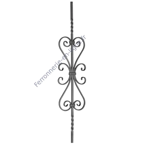 accessoire de ferronnerie, barreau en fer forgé