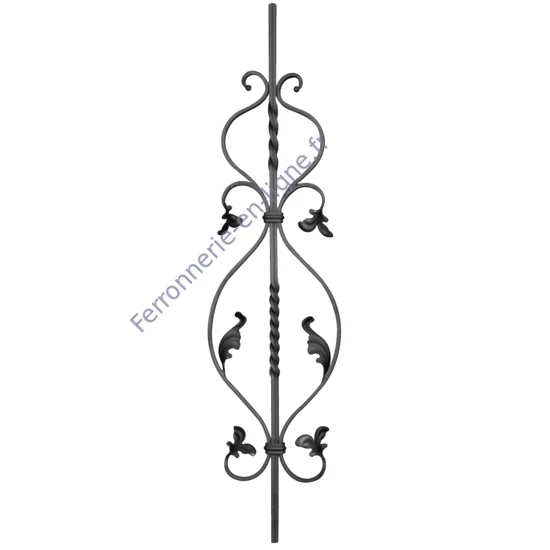 accessoire de ferronnerie, barreau en fer forgé