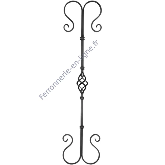accessoire de ferronnerie, barreau en fer forgé