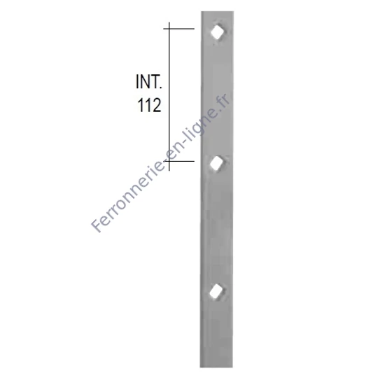 Plat acier à trous de diamant, distance entre les centres de trous 112mm, différentes dimensions de trous