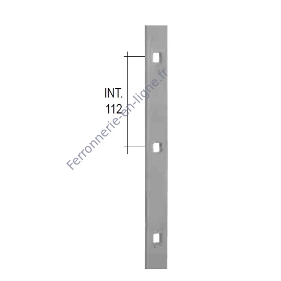 Plat acier à trous carré, distance entre les centres de trous 112mm, différentes dimensions de trous