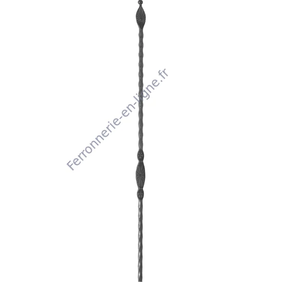 accessoire de ferronnerie, barreau en fer forgé