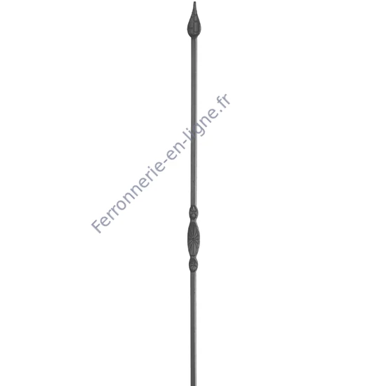 accessoire de ferronnerie, barreau en fer forgé
