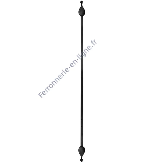 accessoire de ferronnerie, barreau en fer forgé