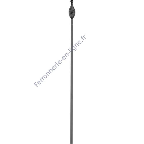 accessoire de ferronnerie, barreau en fer forgé
