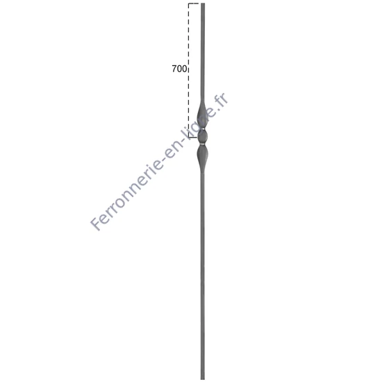accessoire de ferronnerie, barreau en fer forgé