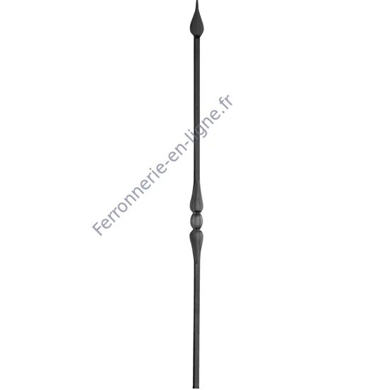 accessoire de ferronnerie, barreau en fer forgé
