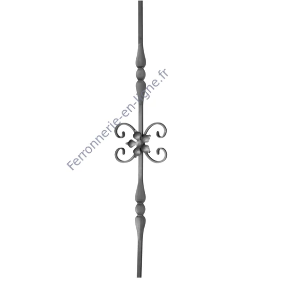 accessoire de ferronnerie, barreau en fer forgé
