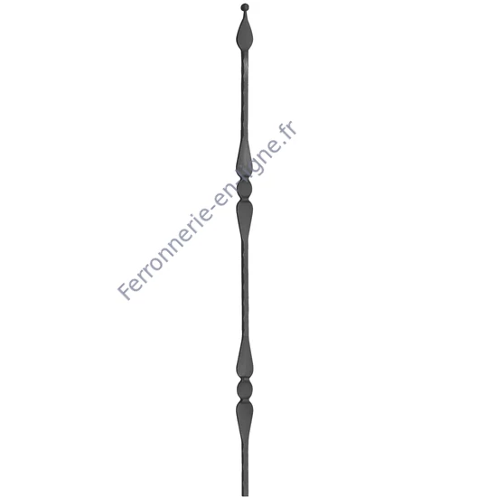 accessoire de ferronnerie, barreau en fer forgé