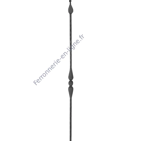 accessoire de ferronnerie, barreau en fer forgé