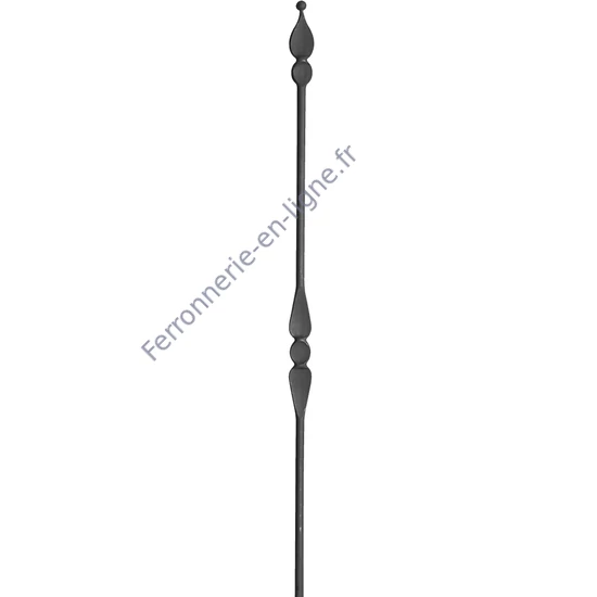 accessoire de ferronnerie, barreau en fer forgé