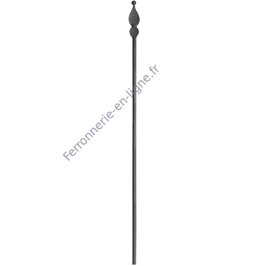 accessoire de ferronnerie, barreau en fer forgé