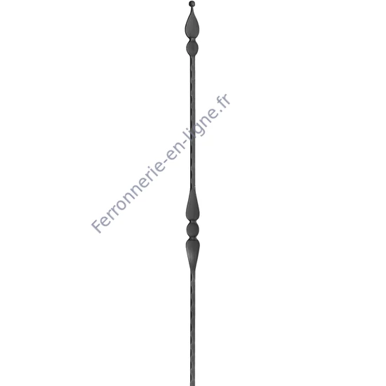 accessoire de ferronnerie, barreau en fer forgé
