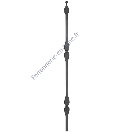 accessoire de ferronnerie, barreau en fer forgé