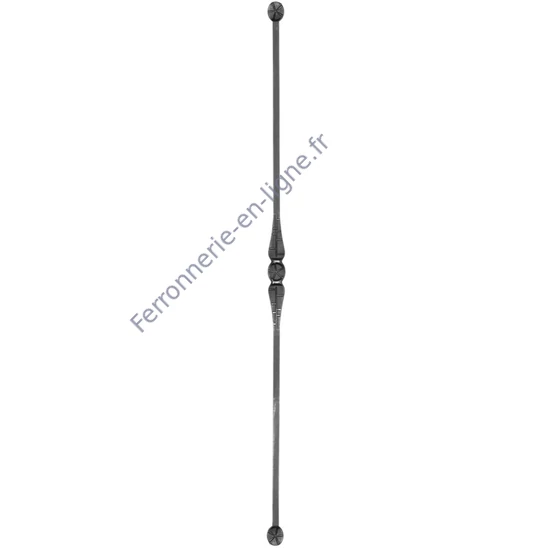 accessoire de ferronnerie, barreau en fer forgé