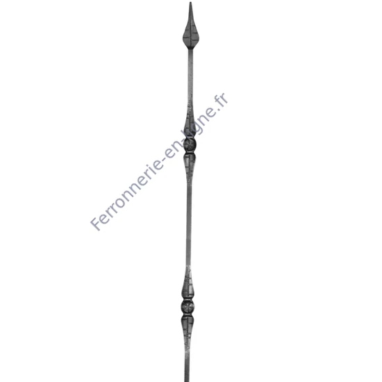 accessoire de ferronnerie, barreau en fer forgé
