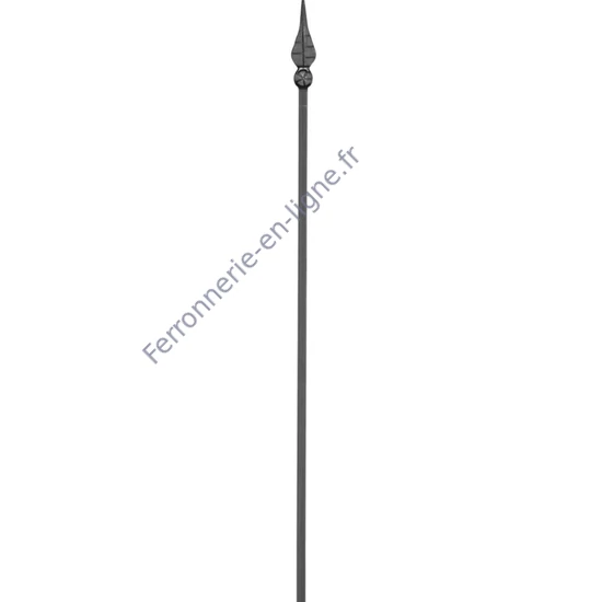 accessoire de ferronnerie, barreau en fer forgé