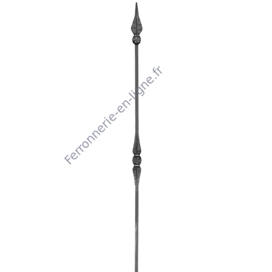 accessoire de ferronnerie, barreau en fer forgé