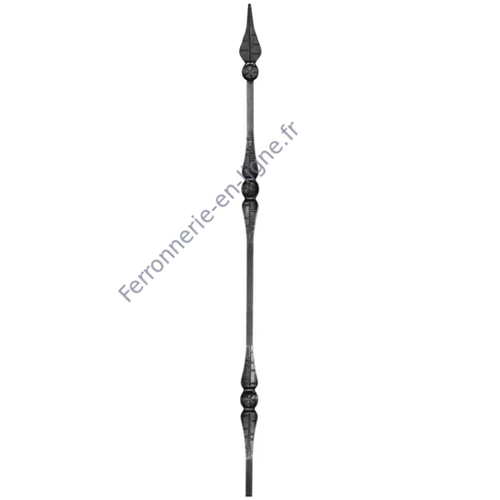 accessoire de ferronnerie, barreau en fer forgé