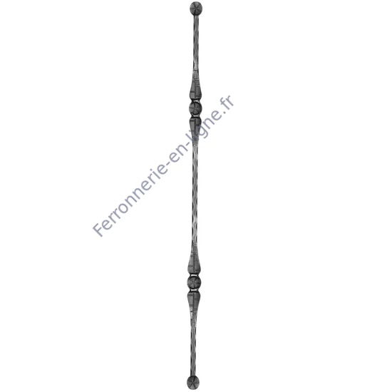 accessoire de ferronnerie, barreau en fer forgé