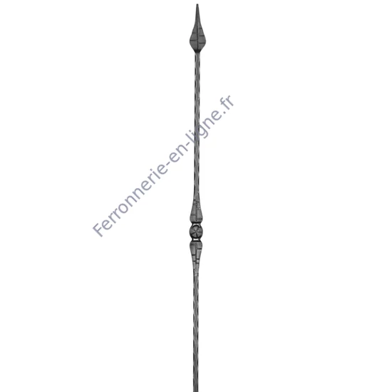 accessoire de ferronnerie, barreau en fer forgé