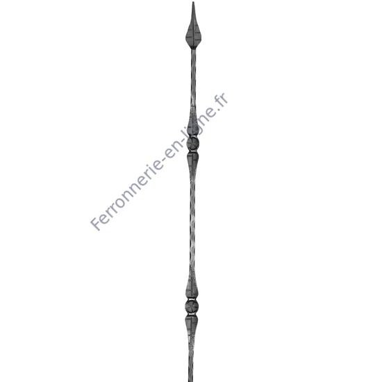 accessoire de ferronnerie, barreau en fer forgé
