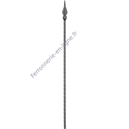 accessoire de ferronnerie, barreau en fer forgé