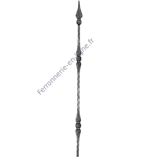 accessoire de ferronnerie, barreau en fer forgé