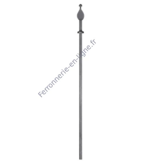 accessoire de ferronnerie, barreau en fer forgé