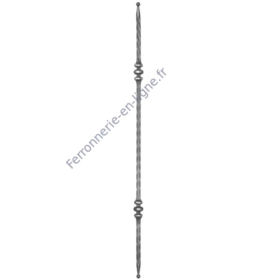 accessoire de ferronnerie, barreau en fer forgé