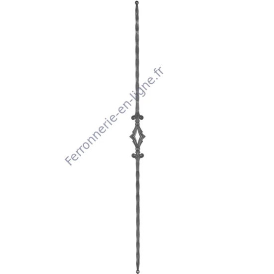 accessoire de ferronnerie, barreau en fer forgé