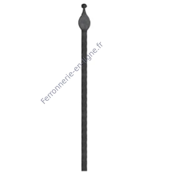 accessoire de ferronnerie, barreau en fer forgé