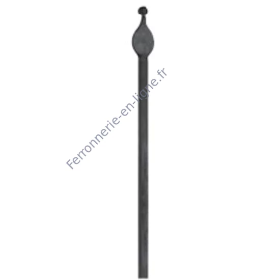 accessoire de ferronnerie, barreau en fer forgé