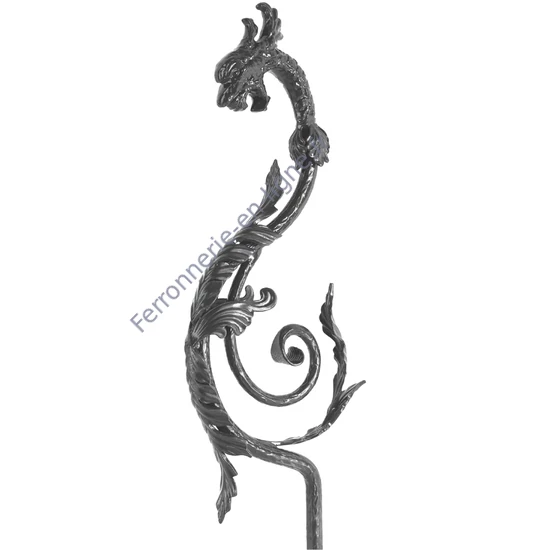 accessoire de ferronnerie, poteau en fer forgé