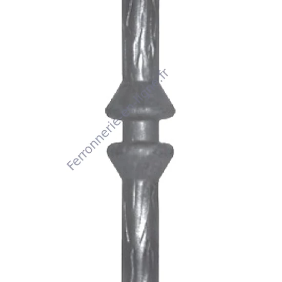 Barreau design moderne en fer forgé, profil rond 