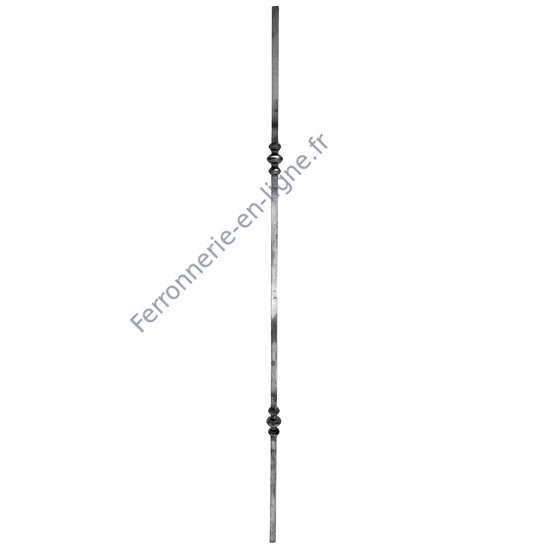 Clé De Tirant Simple Fer Forgé 530x180 Mm - Renfort Mural Façade, Section 30 Mm, Style Traditionnel