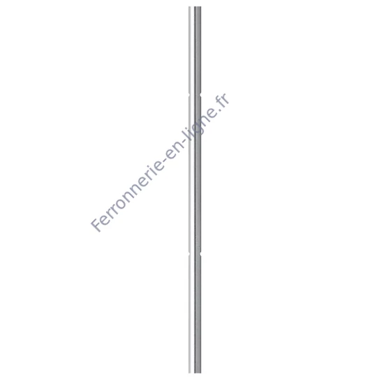 Poteau inox, tube rond, pré-percé pour pince à verre, avec 4 trous M8 180° (AISI 304), différentes dimensions