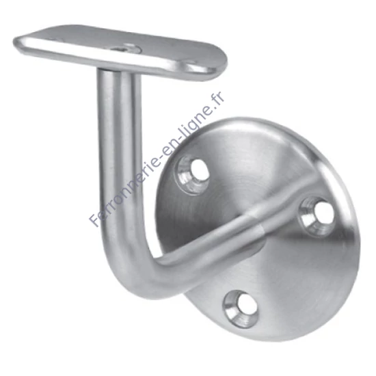 Support de main courante pour tube rond, inox (AISI 304), différentes dimensions
