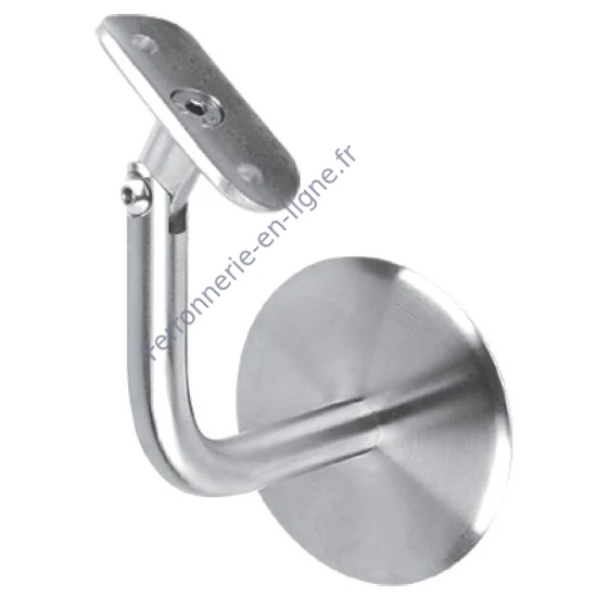 Support de main courante pour tube rond, articulé, inox (AISI 304), différentes dimensions