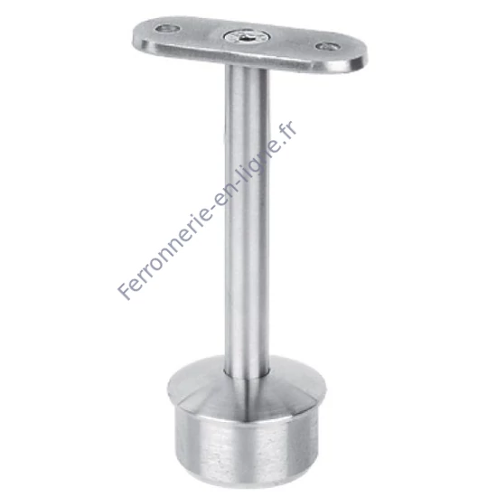 Support de main courante pour tube carré, pour tube rond, inox (AISI 304), différentes dimensions