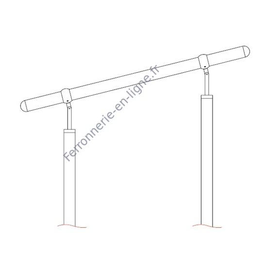 Support de main courante rond, pour tube rond, articulé, réglable en hauteur, inox (AISI 304), différentes dimensions