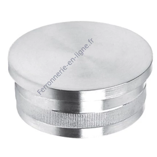 Embout plat pour tube rond, inox (AISI 304), différentes dimensions