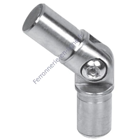 Raccord de barres orientable, inox (AISI 304)