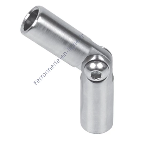 Raccord de barres orientable, inox (AISI 304), différentes dimensions