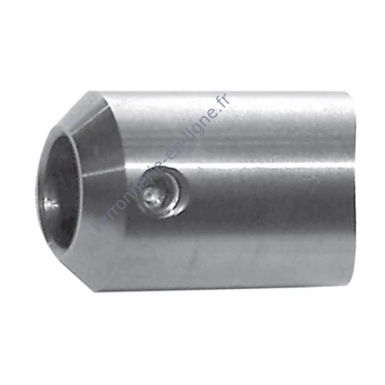 Support de barre à fixer sur tube rond ou carré, inox (AISI 304), différentes dimensions