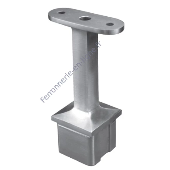 Support de main courante pour tube carré ou rond, inox (AISI 304)