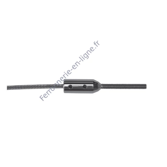 Embout fileté pour câble inox (AISI 316), différentes dimensions