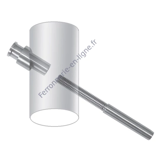 Manchon pour Support de câble, à fixer sur tube rond, inox (AISI 316), différentes dimensions