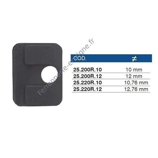 Insert en caoutchouc pour Pince à verre 55x55mm