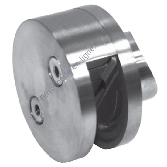 Pince à verre rond à fixer sur tube rond, inox (AISI 316)